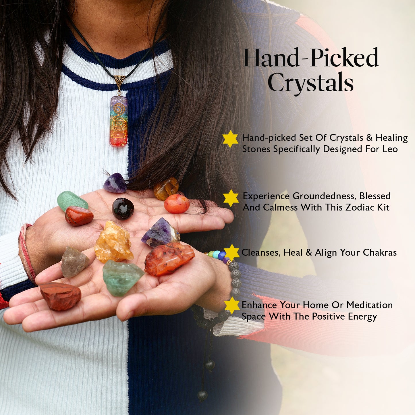 Virgo Zodiac Crystals & Gemstones Kit for Women & Men (August 23 to September 22)