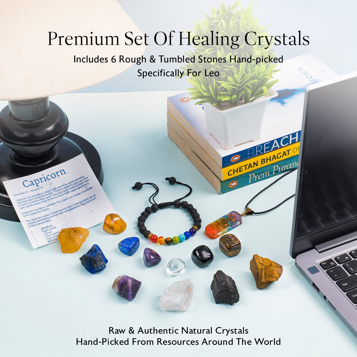 Capricorn Zodiac Healing Crystals and Gemstones for Women/Men (December 22 to January 19)