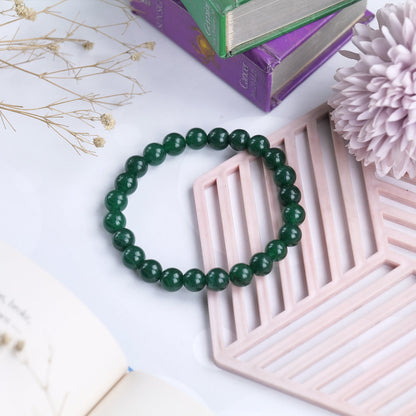 Green Aventurine Healing Crystal Bracelet (8mm Beads, Size: 6-7 Inch)