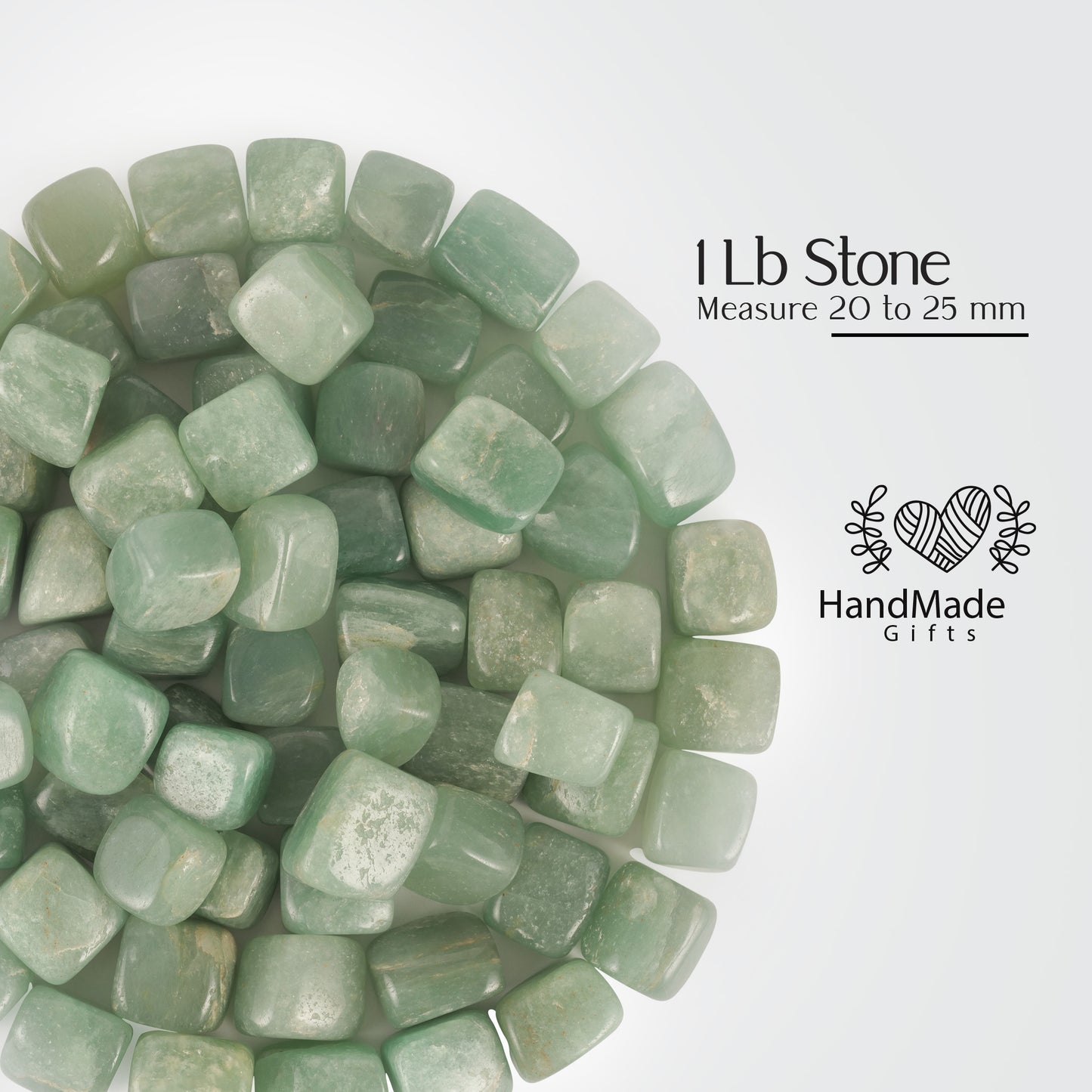 1 Lb Green Jade Tumbled Stones and Crystals