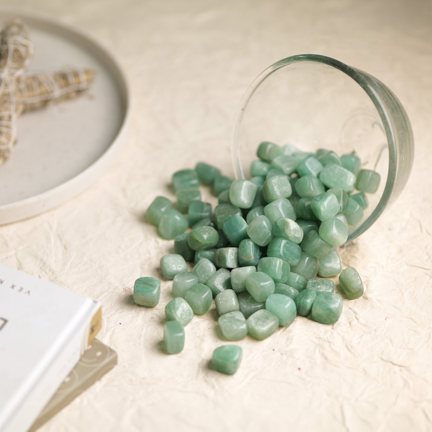 1 Lb Green Jade Tumbled Stones and Crystals