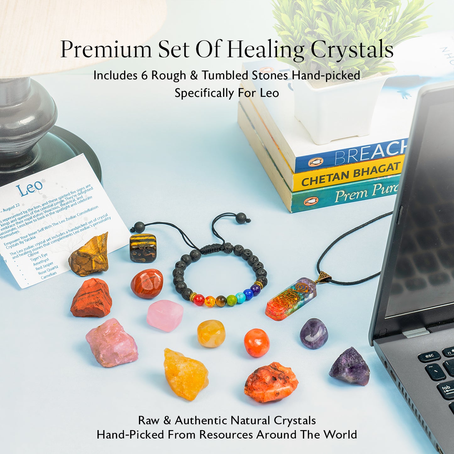 Leo Zodiac Crystals and Gemstones Kit For Men & Women (23 July - 22 August)