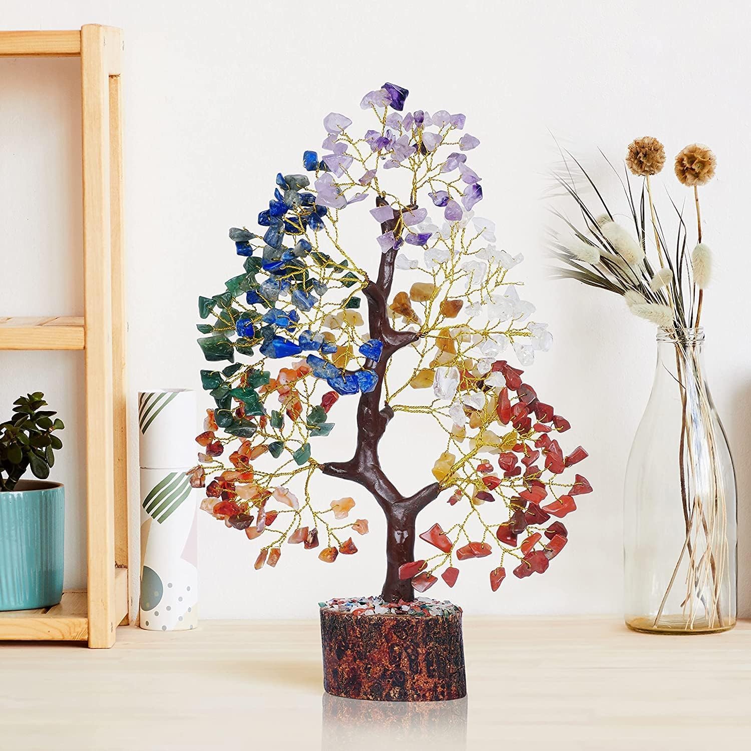 7 chakra bonsai tree YATSKIA 7 Chakra Tree of Life, Crystals and Healing Stones, Birthday Gifts for Women