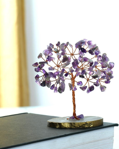 Amethyst Slice Base Crystal Tree (Size: 3-4 Inch)