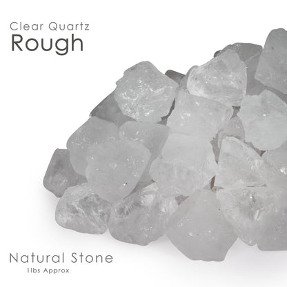 1 Lb Raw Clear Quartz Crystal - Unpolished Stone - White Quartz Crystal Raw - Raw Gemstones For Tumbling