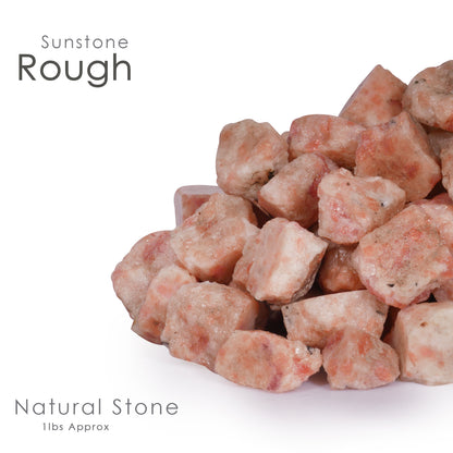 1 Lb Raw Sunstone - Rough Sunstone Crystal - Healing Stones Gift Set - Gemstone