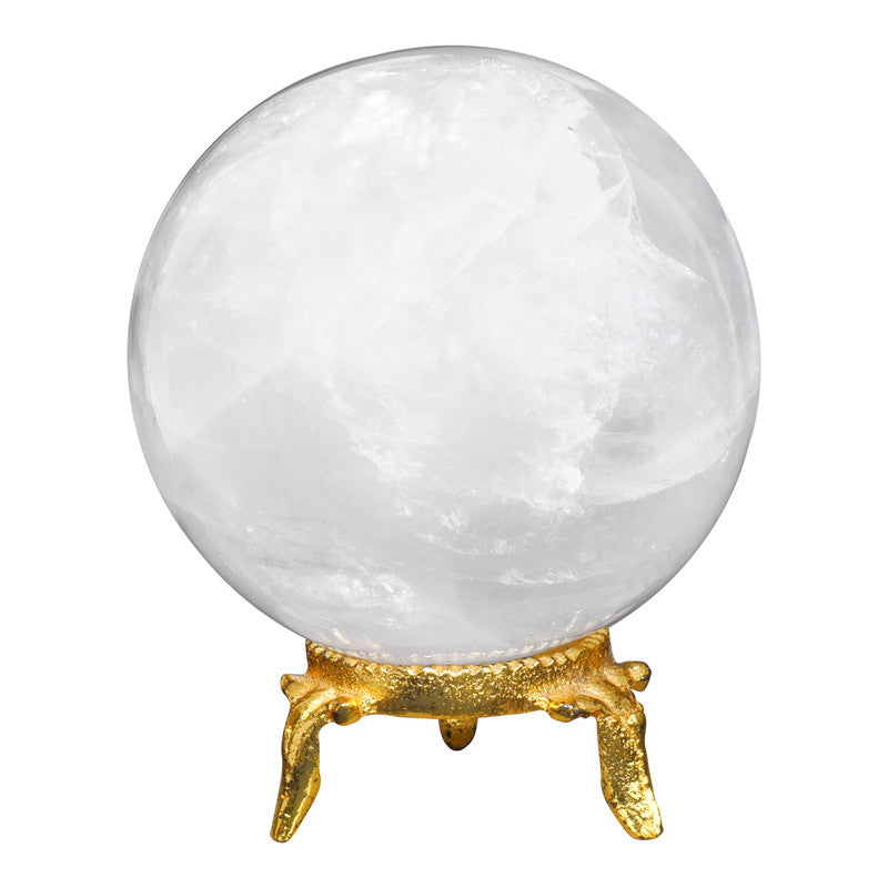 Clear Quartz Crystal Balls For Gazing Along With Sphere Stand Meditation Decor