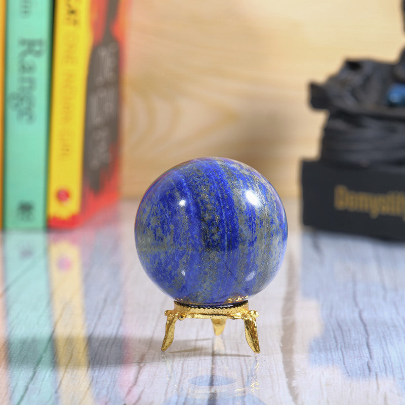 Lapis Lazuli Witch halloween Crystal Ball With Stand For Fortune Teller