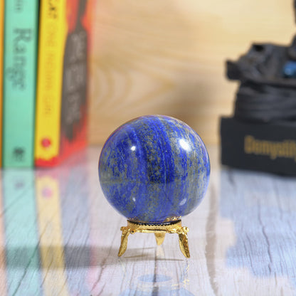 Lapis Lazuli Witch halloween Crystal Ball With Stand For Fortune Teller