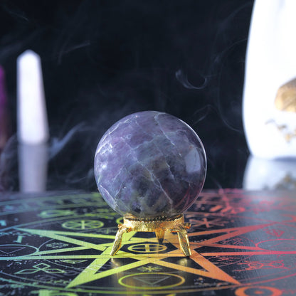 Amethyst Sphere Feng Shui Crystal Ball With Stand & Scrying Ball