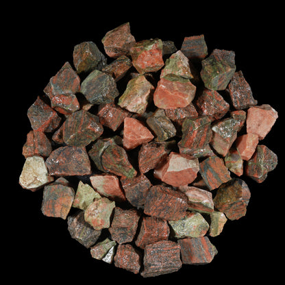 1Lb Rough Unakite - Bulk Rough Stones For Tumbling - Large Rough Crystals - Raw Crystals Set